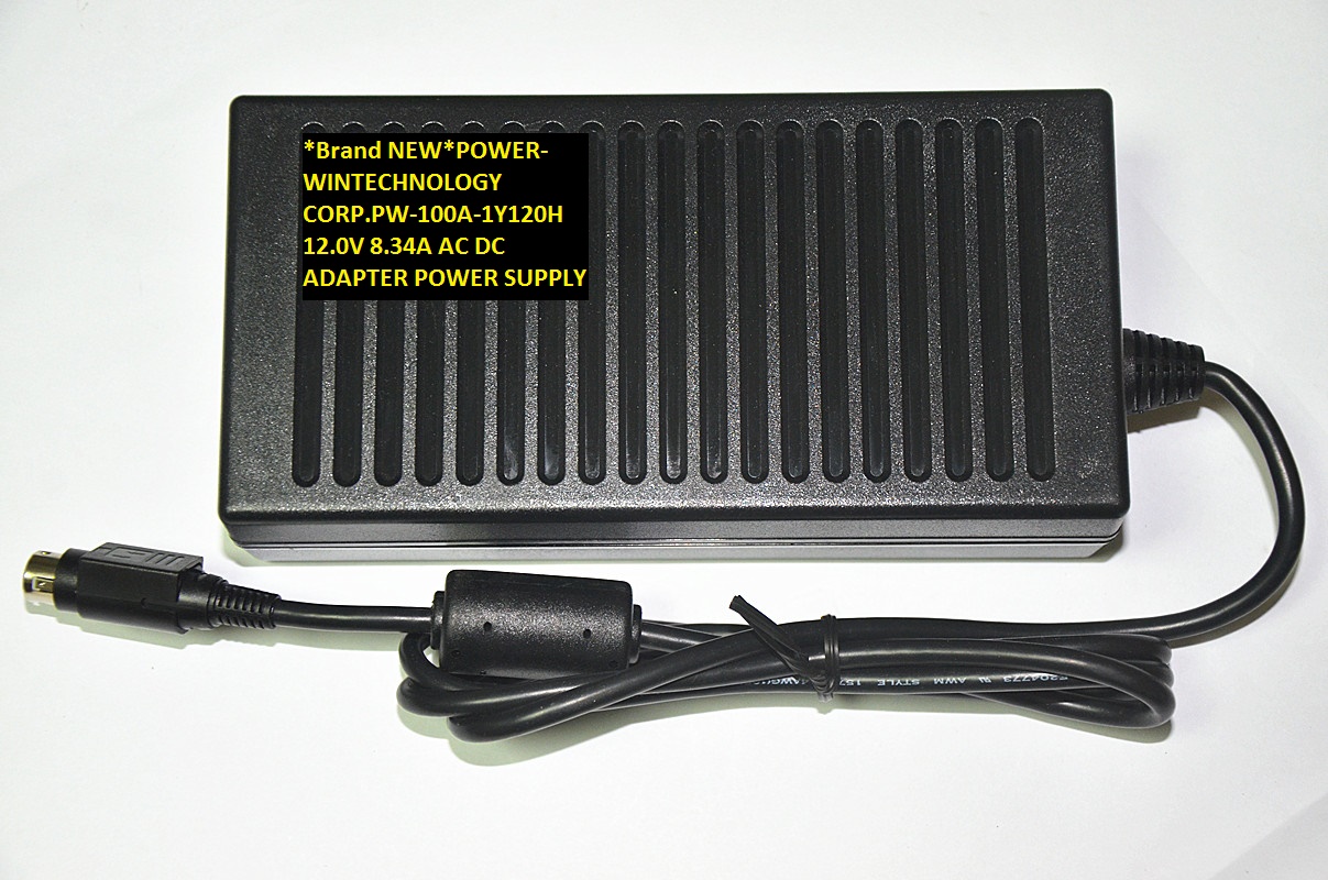 *Brand NEW*POWER-WINTECHNOLOGY CORP.3pin 12.0V 8.34A PW-100A-1Y120H AC DC ADAPTER POWER SUPPLY